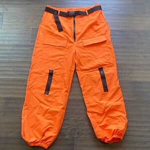 ROMWE Cargo Pants Womens Sz Large Orange Cargo Pant Jogger Streetwear